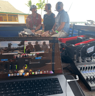 BCC broadcasting in Hawai’i using cloud-based technology to allow the team back in Boulder to assist in the production.
