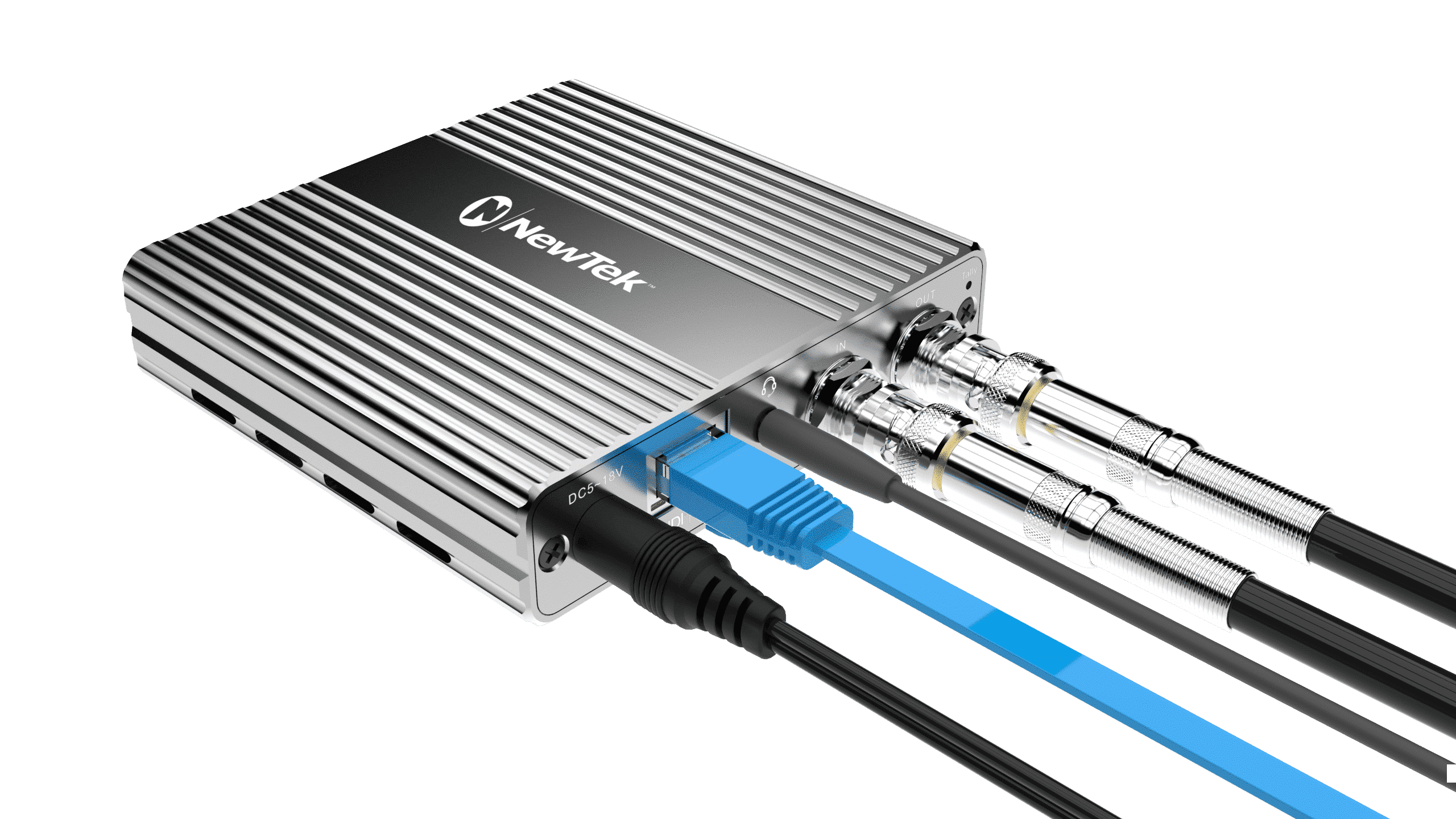 Spark Plus IO Converter Sends 12G-SDI Over Ethernet- SDI Rear Connections