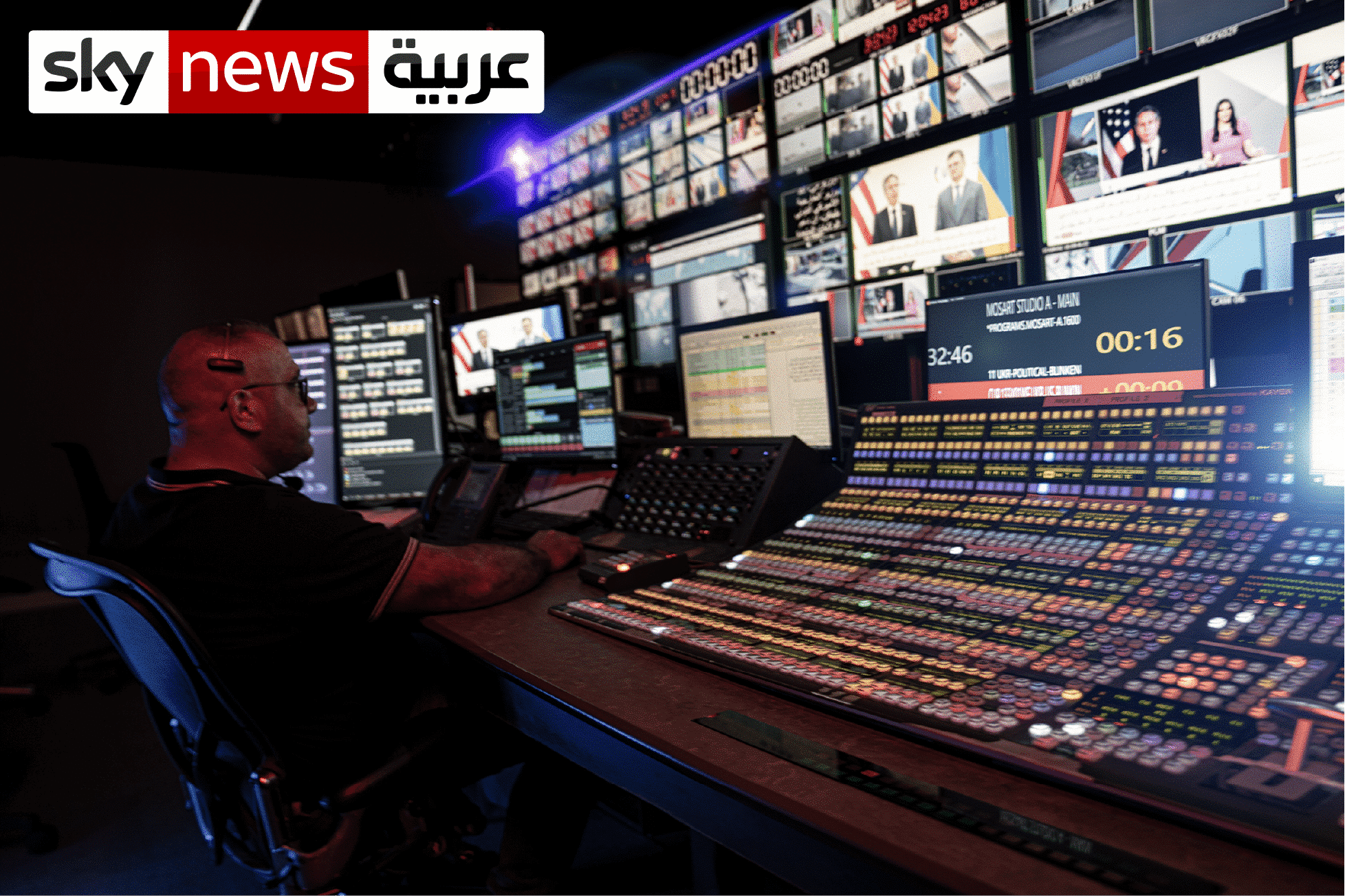 A Technical Director at Sky News Arabia using Vizrt's Viz Mosart studio automation solution to produce error-free consistent shows