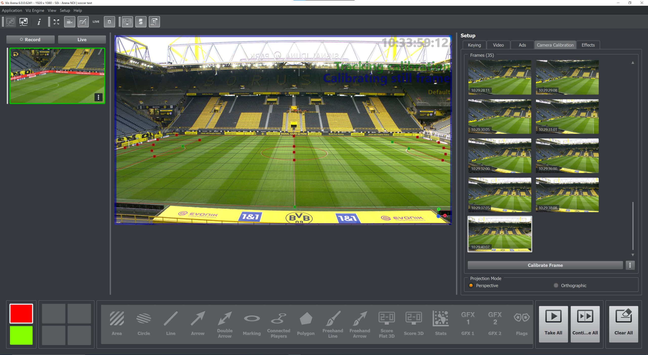 Viz Arena 6 interface