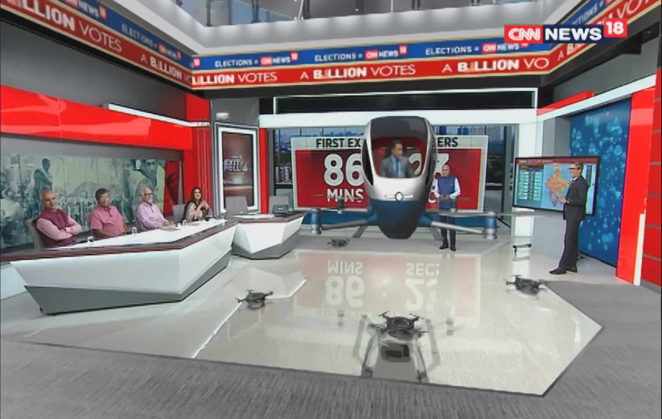 CNN-News18 screengrab with AR helicopter