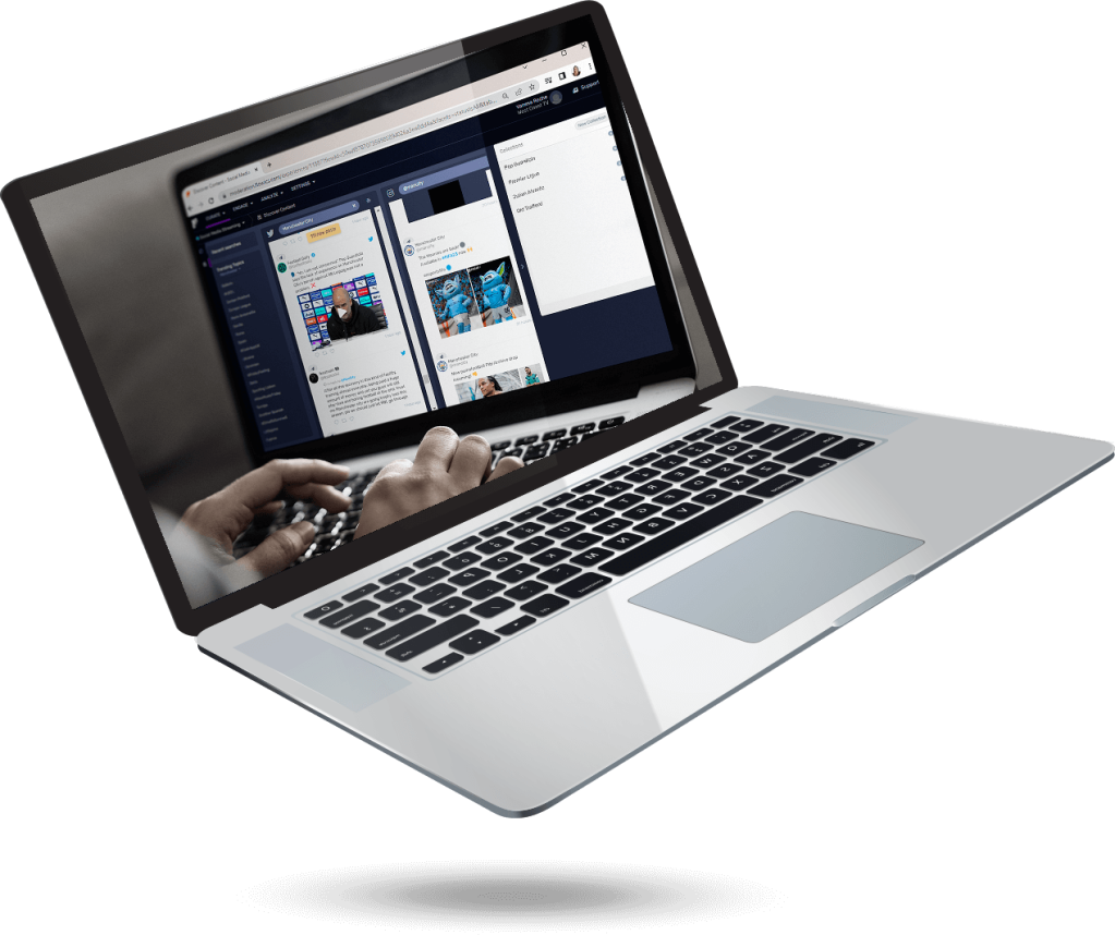 Viz Social 2.0 laptop demo CTA