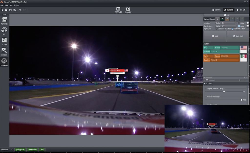 NASCAR 5 object tracker - Viz AI