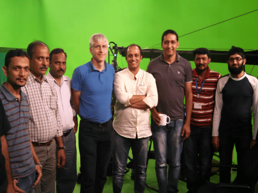 SAMAA TV team for new virtual studio