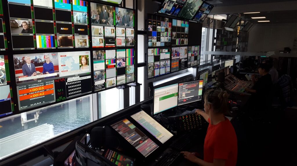 TV 2 Denmark control room