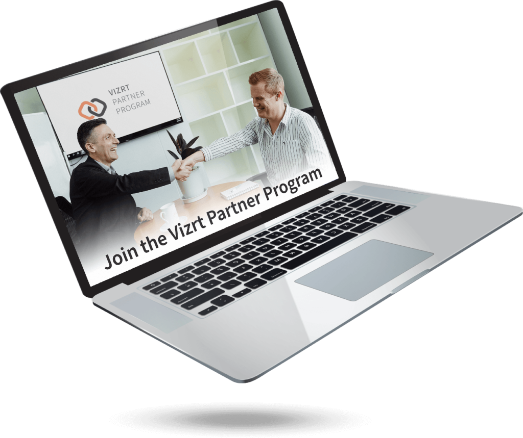 Vizrt Partner Program CTA laptop image